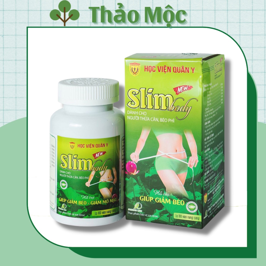 Viên giảm cân [ CHÍNH HÃNG ] Slim Body New Học viện quân y - giảm cân an toàn, thừa cân sau sinh, giảm mỡ máu