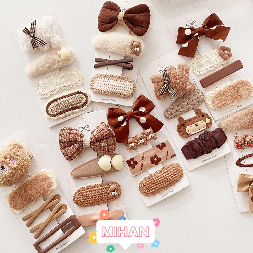 MIHAN1 Warm Color Hair Clips Coffee Headwear Hairpins Hair Accessories Headdress Cartoon Girls Barrettes
