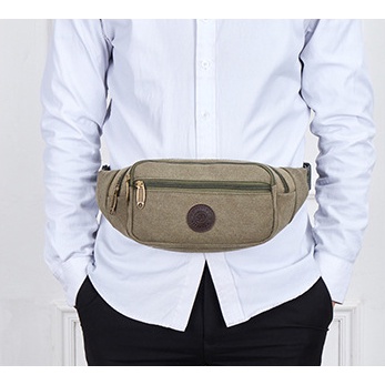 Túi canvas đeo chéo đựng điện thoại đa năng phong cách doanh nhân cho nam