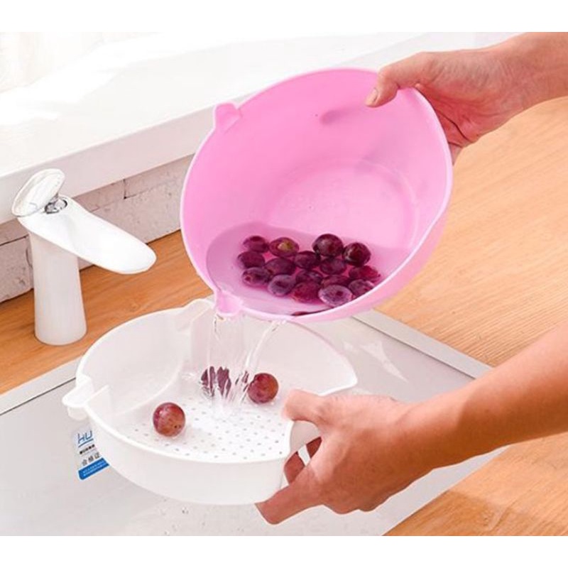 Giỏ trái cây sáng tạo có kệ đựng điện thoại,,,