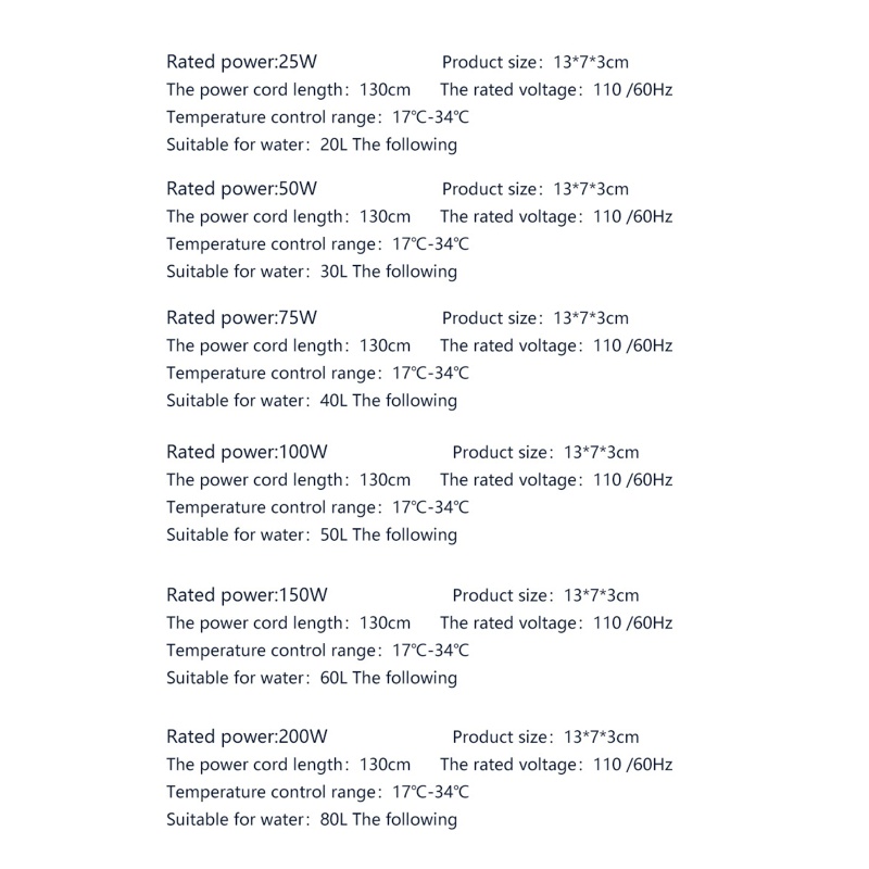 Thiết Bị Sưởi Ấm Bể Cá 25w 50w 75w 100w 150w 200w