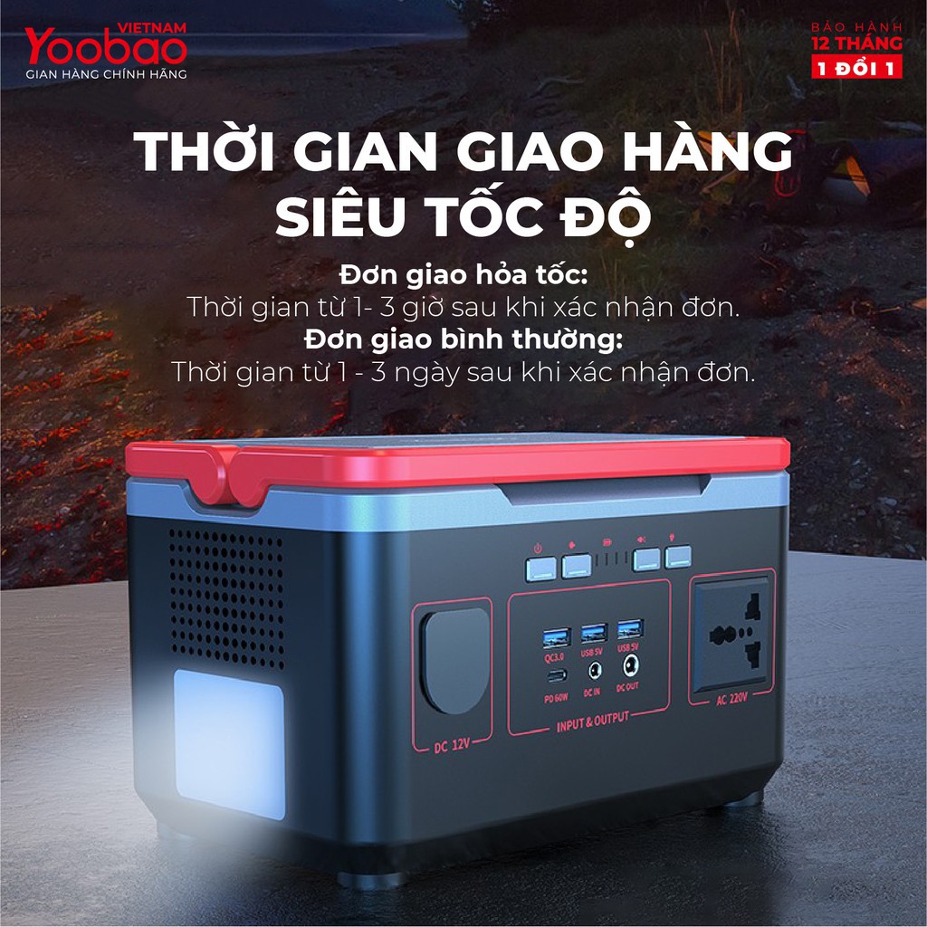 Pin Sạc Trạm sạc dự phòng Yoobao EN1 46200mAh, L50Q 50000mAh, EN300 90000mAh - Hàng chính hãng