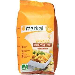 Nui xoắn bán lứt hữu cơ markal 500g