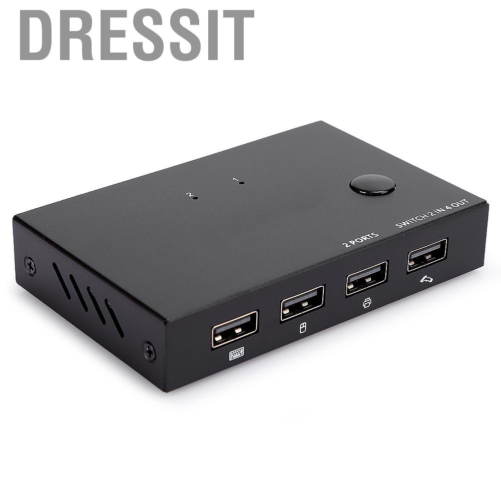 Công Tắc Kvm Usb2.0 2 Trong 4 Cho Máy In, Bàn Phím Uk204