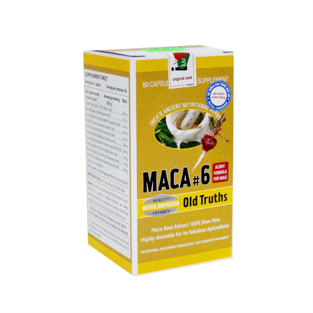 Maca 6 - Old Truths - Chai 60 Viên - Giúp Tăng Cường Sinh Lý Nam. ❤️