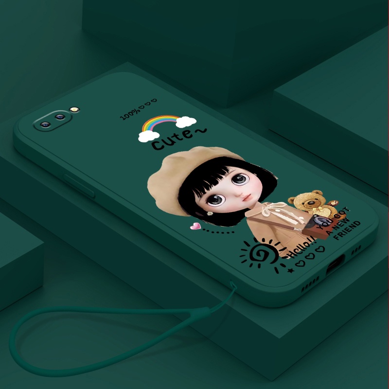 Ốp Điện Thoại tpu Dẻo Hình Cô Gái Beret Cho realme C21Y realme C25Y realme C35 realme C31 realme C21 realme C2 OPPO A1K