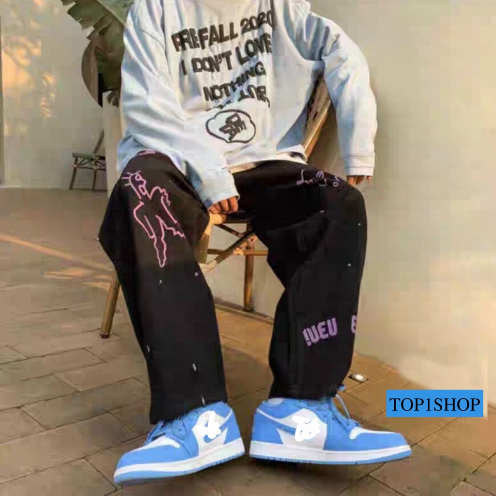 [FORM ĐẸP] QUẦN DÀI NỈ TRƠN SWEATPANTS UNISEX FORM RỘNG TOP1SHOP