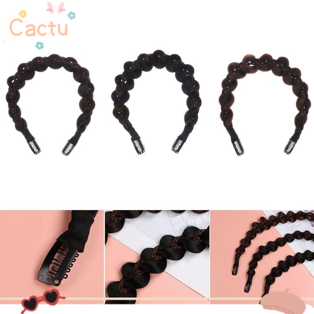 Băng Đô Kiểu Tóc Giả Thắt Bím Co Giãn Chống Trượt Thời Trang Cho Nữ