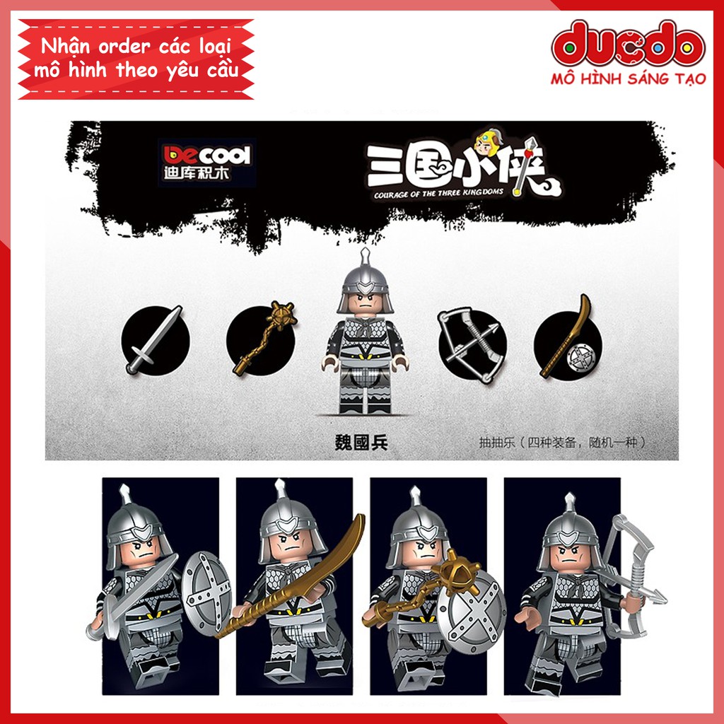 Decool 300A Minifigures lính TAM QUỐC vũ khí ngẫu nhiên tuyệt đẹp - Đồ chơi Lắp ghép Xếp hình Mô hình Mini