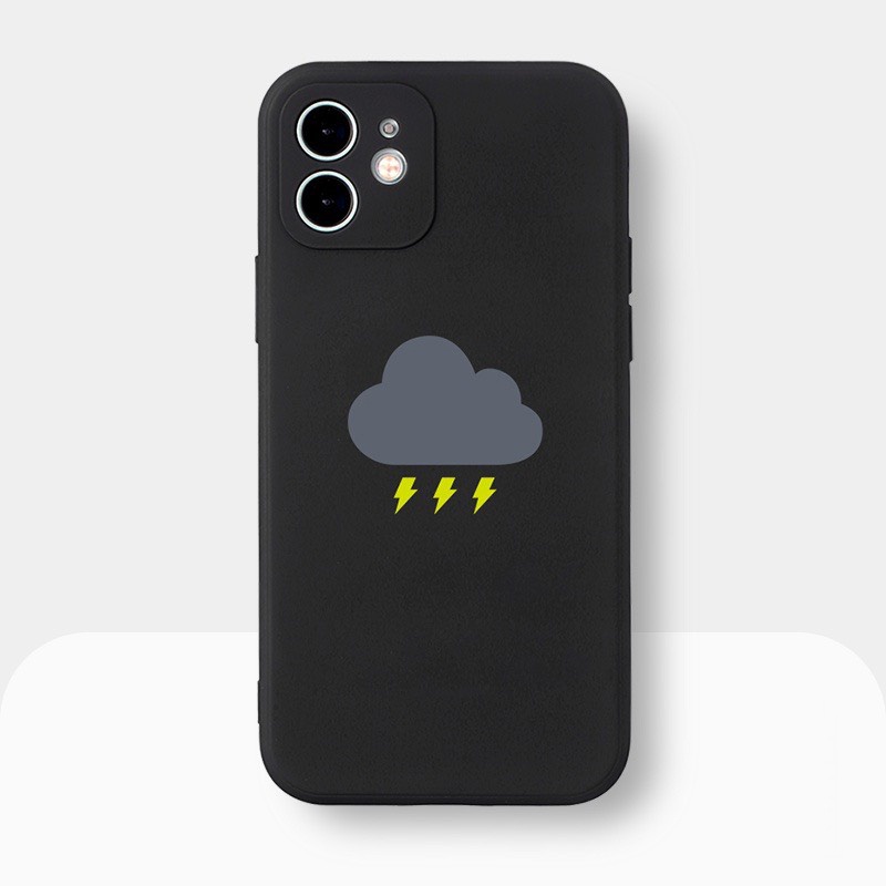 Ốp lưng iphone hình đám mây hoạt hình dẻo cạnh vuông bảo vệ camera 7plus/8plus/x/xs/xsmax/11/12/13/14/pro/promax