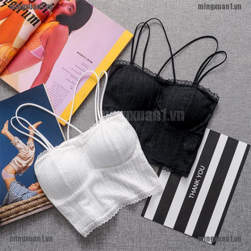 MINON Women Tanks Sexy Bra Crop Vest Lace Seamless Breathable Push Up Top Underwear VN | BigBuy360 - bigbuy360.vn