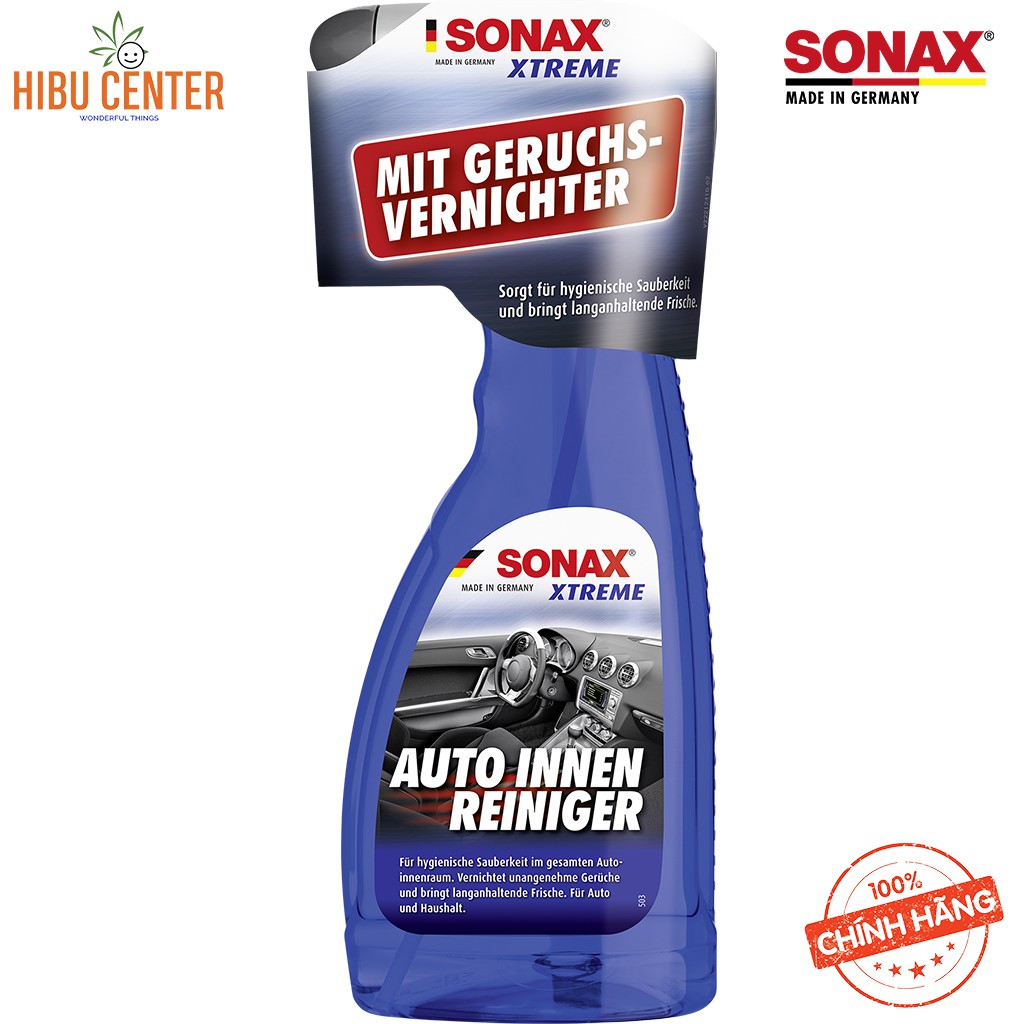 Dung Dịch Làm Sạch Khoang Nội Thất Xe Xtreme Có Khử Mùi SONAX Xtreme Interior Cleaner 221241 (500ml) Hàng Đức Chính Hãng