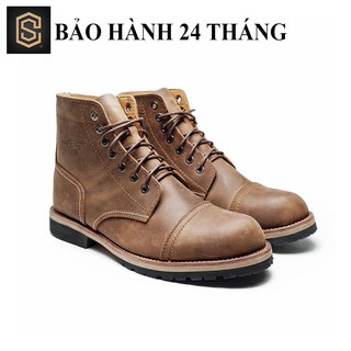 Bán chạy giày da nam cao cổ - boots da bò nam cheapstore - cs678, thương hiệu việt )