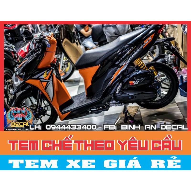 tem rời VARIO cam đen.