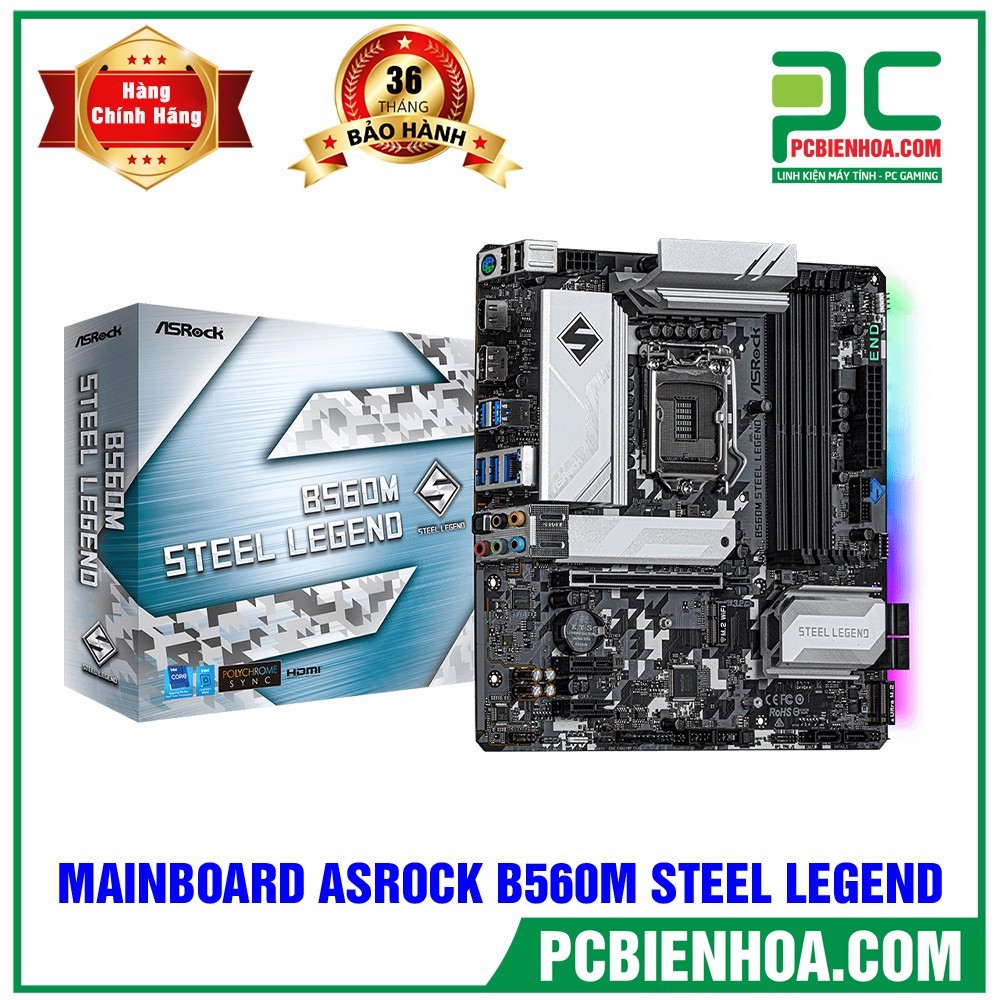 MAINBOARD ASROCK B560M STEEL LEGEND ( LGA1200 / M-ATX / 4XDDR4 )