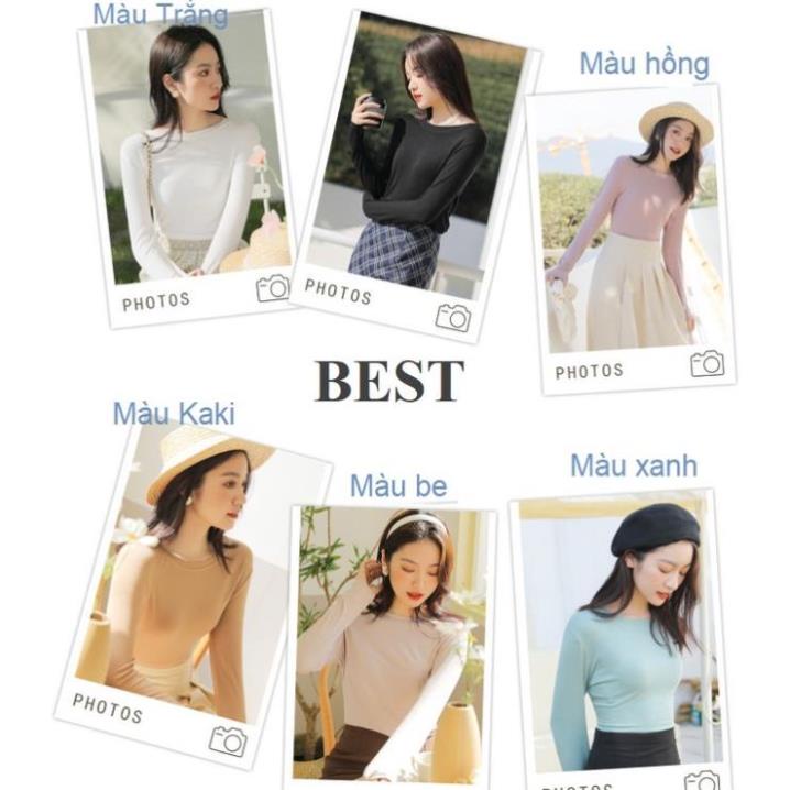 Áo phông dài tay cổ tròn T2088 dáng ôm mùa xuân hè style Hàn Quốc áo thun dài KRfashion * *
