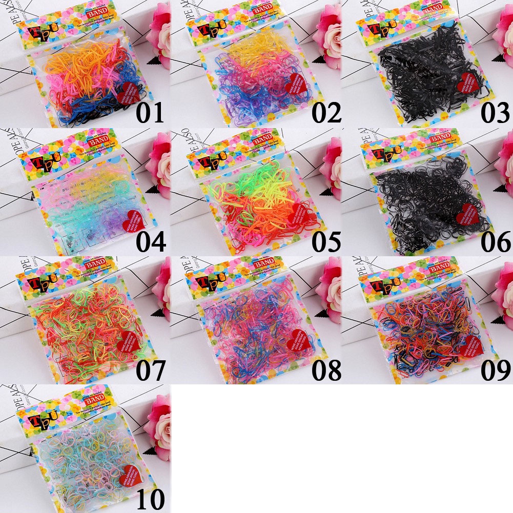 Dây Buộc Tóc Đuôi Ngựa Cao Su Co Giãn Nhiều Màu