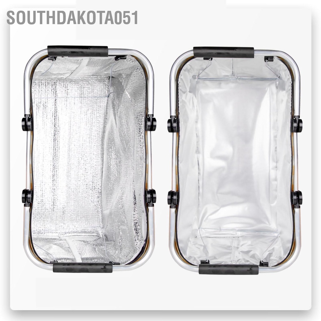 [Hàng Sẵn] Giỏ Đựng Đồ đi Picnic Có Quai Xách cách nhiệt gấp lại được di động dã ngoại cho gia đình đi chơi【Southdakota051】