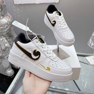 Giày Nike Air Force 1 Black Gold - Air Force 1 Vệt Đen- Giày Sneaker AF1 Nam Nữ Thể Thao Cổ Thấp Cao Cấp Full box + Bill