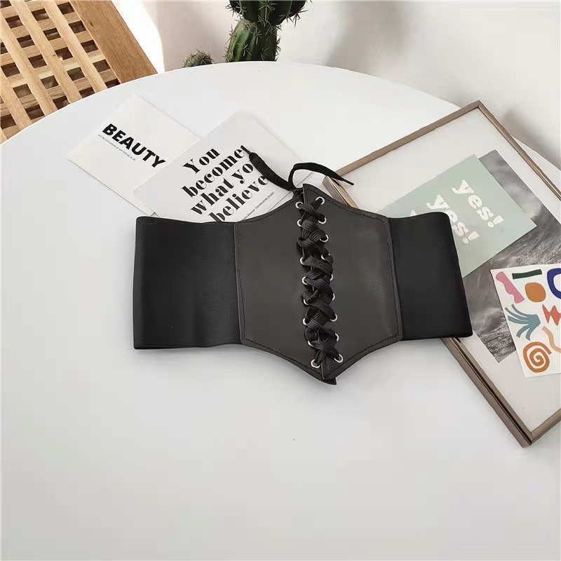 Đai váy Corset bản to co giãn ĐV033 Meo shop - belt nịt váy áo to bản thắt dây phía trước cosplay