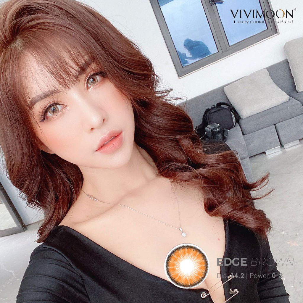 Kính áp tròng VIVIMOON Edge Brown 14.2 - 14.5mm