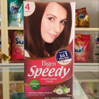 [ Hàng Công Ty] Thuốc Nhuộm Tóc Bigen Conditioning Color - Màu Số 4 Nâu Hạt Dẻ.
