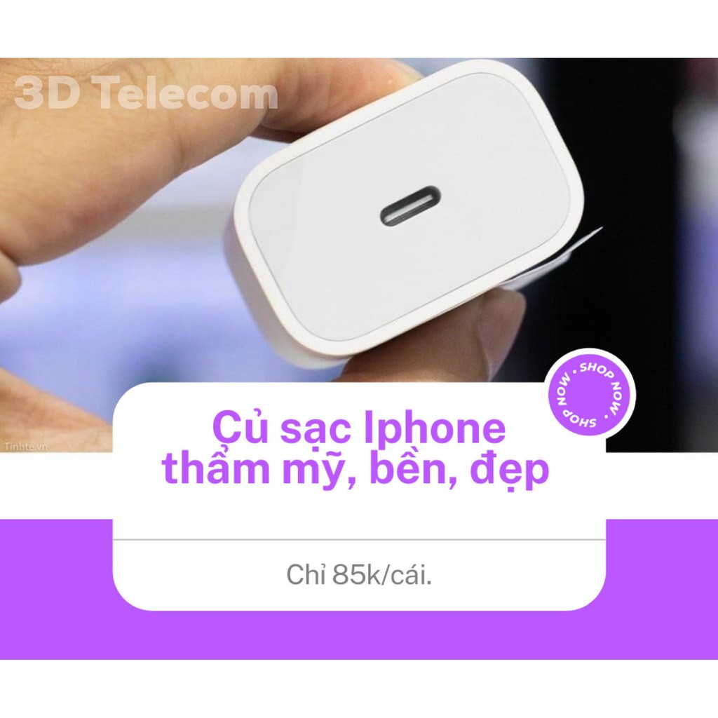 Củ Sạc Nhanh Iphone 18W, cáp sạc nhanh Iphone, chất lượng, bền, đẹp, giá rẻ, phù hợp với người dân Việt Nam [ Năm 2022 ]