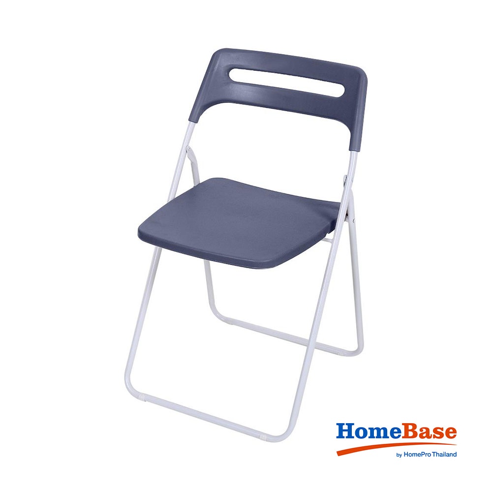 HomeBase FURDINI Ghế xếp văn phòng nhựa khung thép D44xR47xC76 cm màu xanh dương đậm