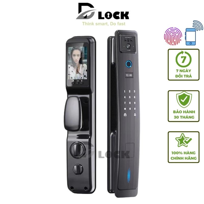 Khóa cửa điện tử thông minh vân tay nhận diện khuôn mặt dùng App cho cửa gỗ nhôm chống nước cao cấp DILLOCK DLJ8
