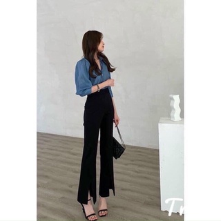Quần Ống Loe Xẻ Tà Cá Tính