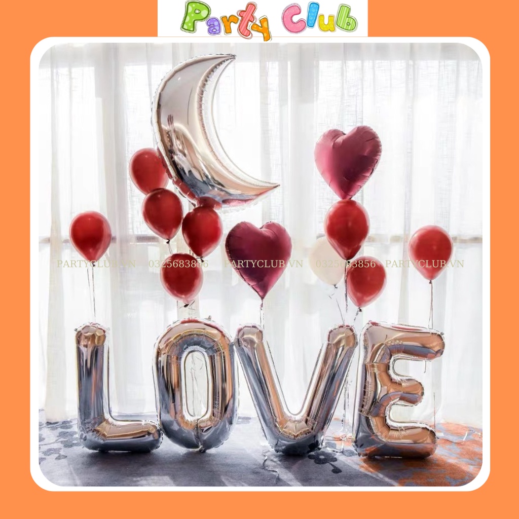 Bóng chữ LOVE size lớn 70cm trang trí tiêc cưới, tiệc sinh nhật