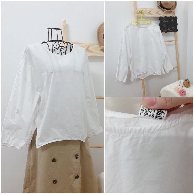 Áo xô trắng vin trắng dưới 60 kg