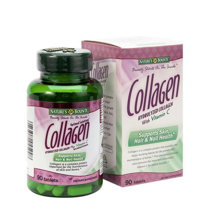 Viên Uống Đẹp Da Móng Tóc Nature's Bounty Collagen With Vitamin C 90 Viên - 0304539
