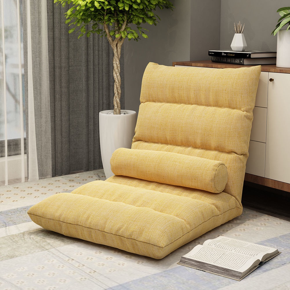 Ghế sofa lười phòng ngủ lưới màu đỏ có thể gập lại tatami ghế sofa nhỏ đơn ghế cửa sổ lồi ghế máy tính ghế tựa lưng ghế