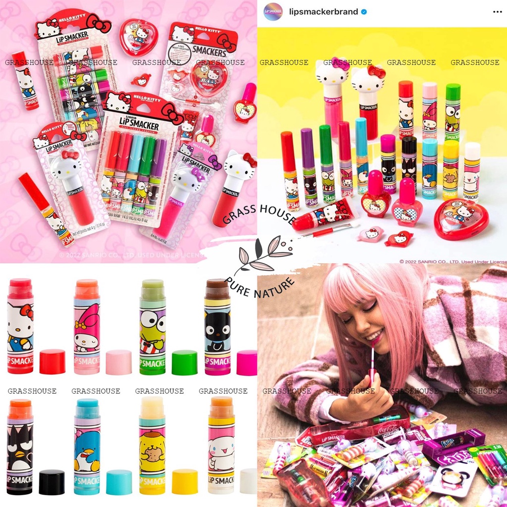SON DƯỠNG MÔI LIP SMACKER HELLO KITTY HÀNG US CÓ BILL AN TOÀN DÁNH CHO TRẺ EM