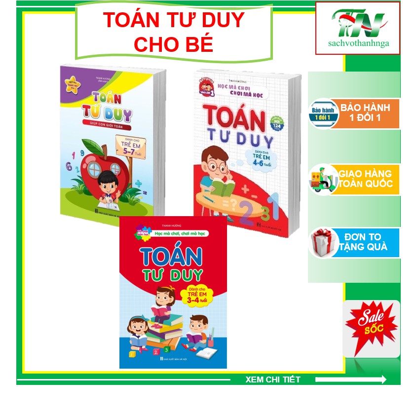 Toán Tư Duy Cho Bé 3-4, 4-6, 5-7 Tuổi