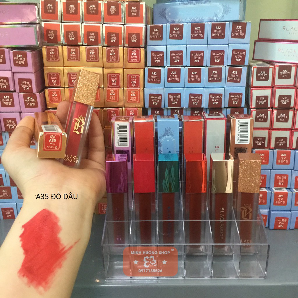 Son tự nhiên tông sáng Đỏ cam - Chery - Cam cháy - Đỏ dâu ( thiết kế Black Rouge ) | BigBuy360 - bigbuy360.vn