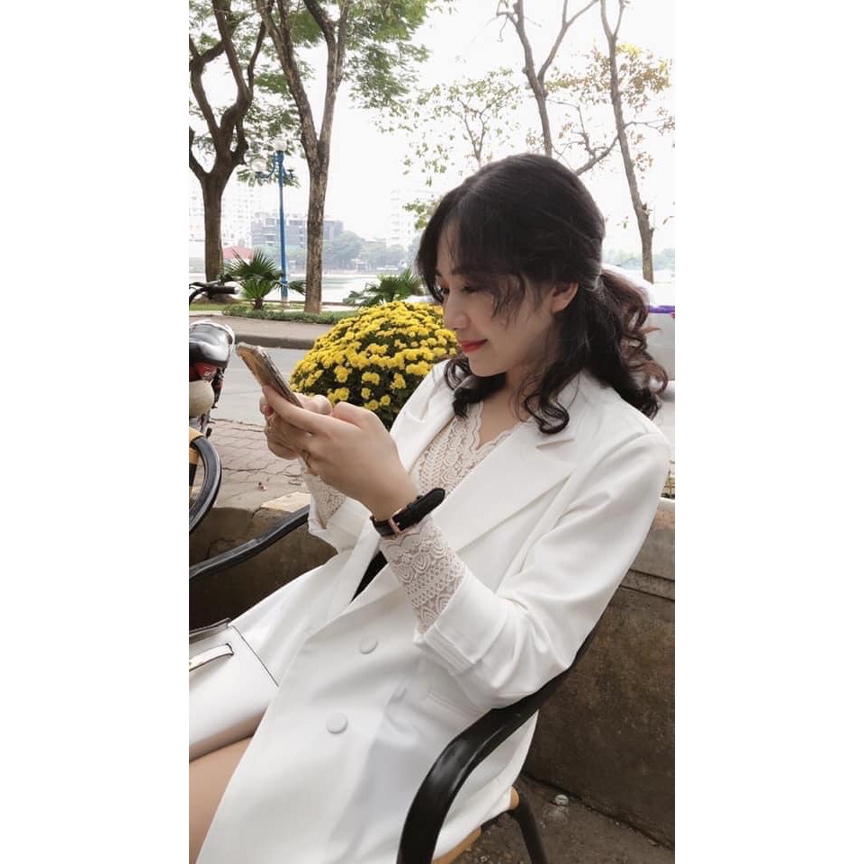 Áo khoác vest nữ công sở Tuean offcial , áo blazer nữ dáng dài khoác vest nữ công sở dài tay dáng rộng phong cách Hàn | BigBuy360 - bigbuy360.vn