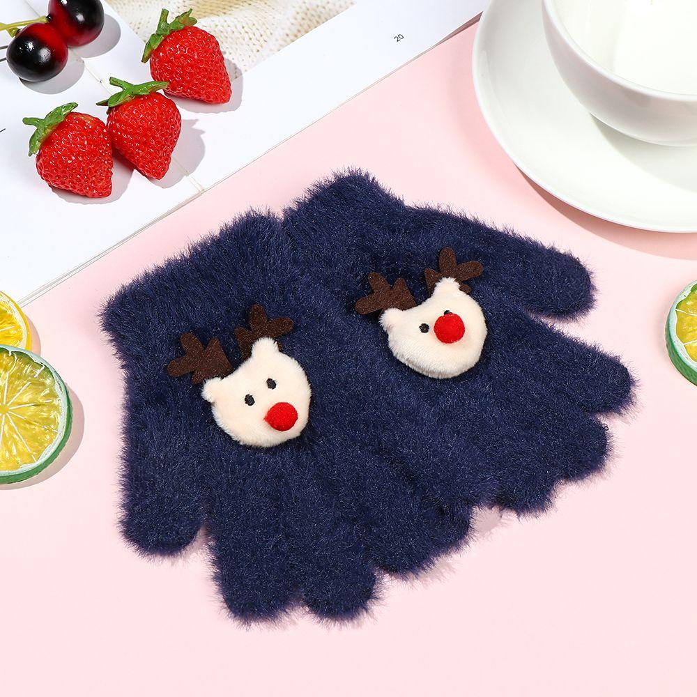 Găng Tay Hở Ngón Giữ Ấm Mùa Đông Kiểu Hoạt Hình Dễ Thương Cho Bé