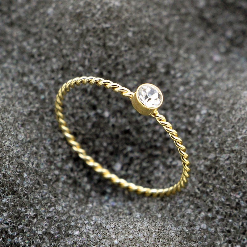 [FreeShip] Nhẫn nữ titan đá xoắn J1-306 - CAM KẾT KHÔNG BAY MÀU