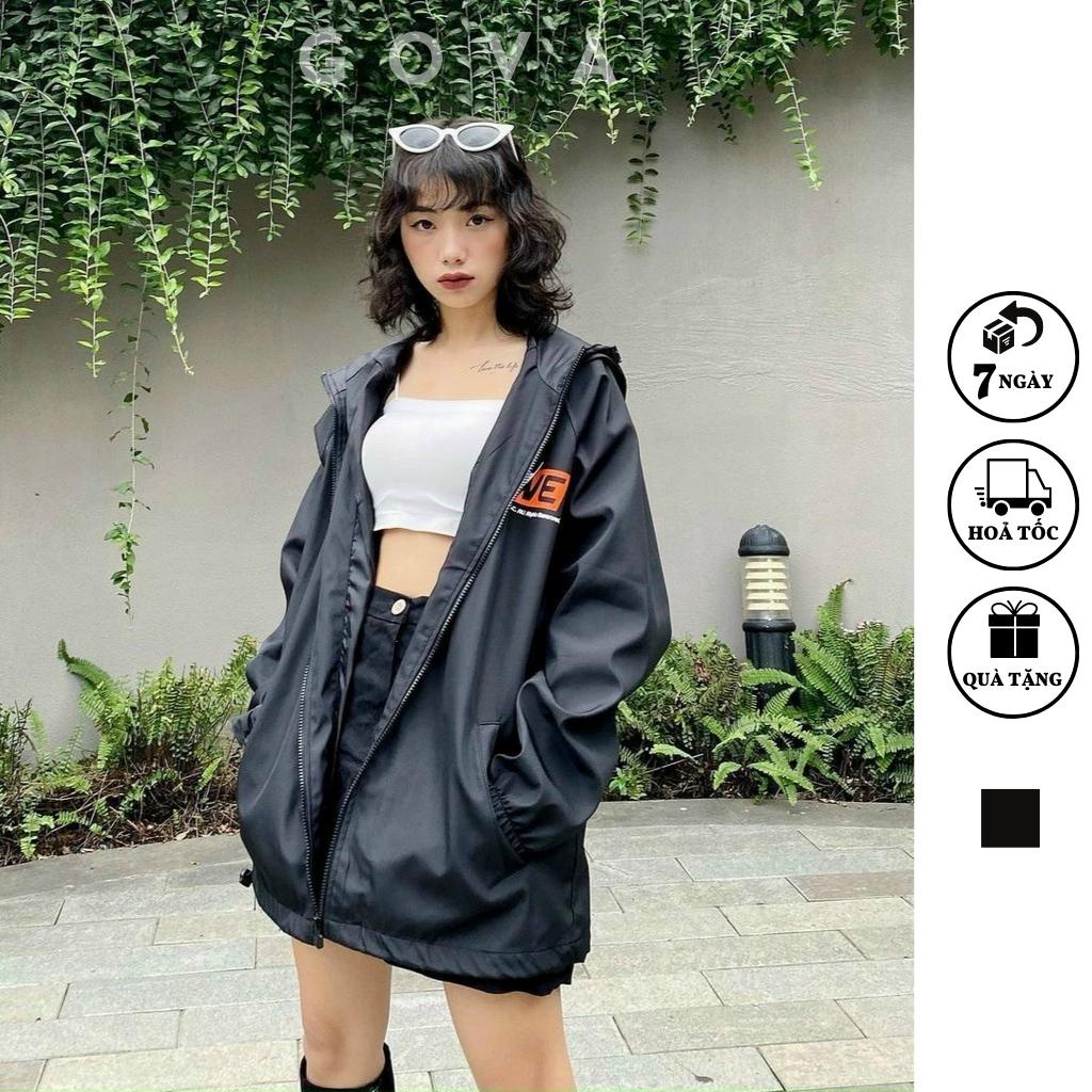 Áo khoác dù SWE LOGO nam nữ form rộng Unisex 2 lớp Chống Nắng Siêu Hot ulzzang Jacket Bomber GOVA