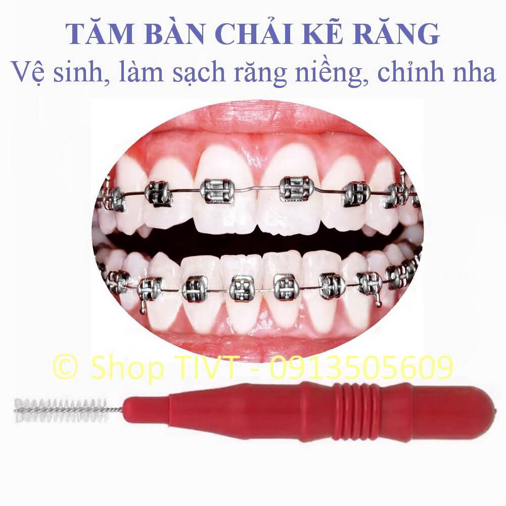 Tăm bàn chải khe kẽ răng niềng, vệ sinh, làm sạch khe răng niềng, thuận tiện cho người chỉnh nha, khe răng thưa-TIVT