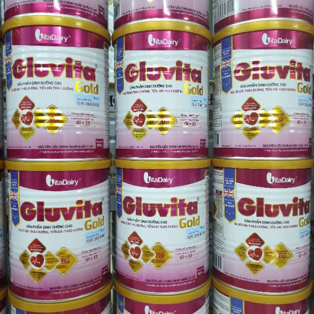 Sữa Gluvita Gold 400g (người bệnh tiểu đường) Date2023