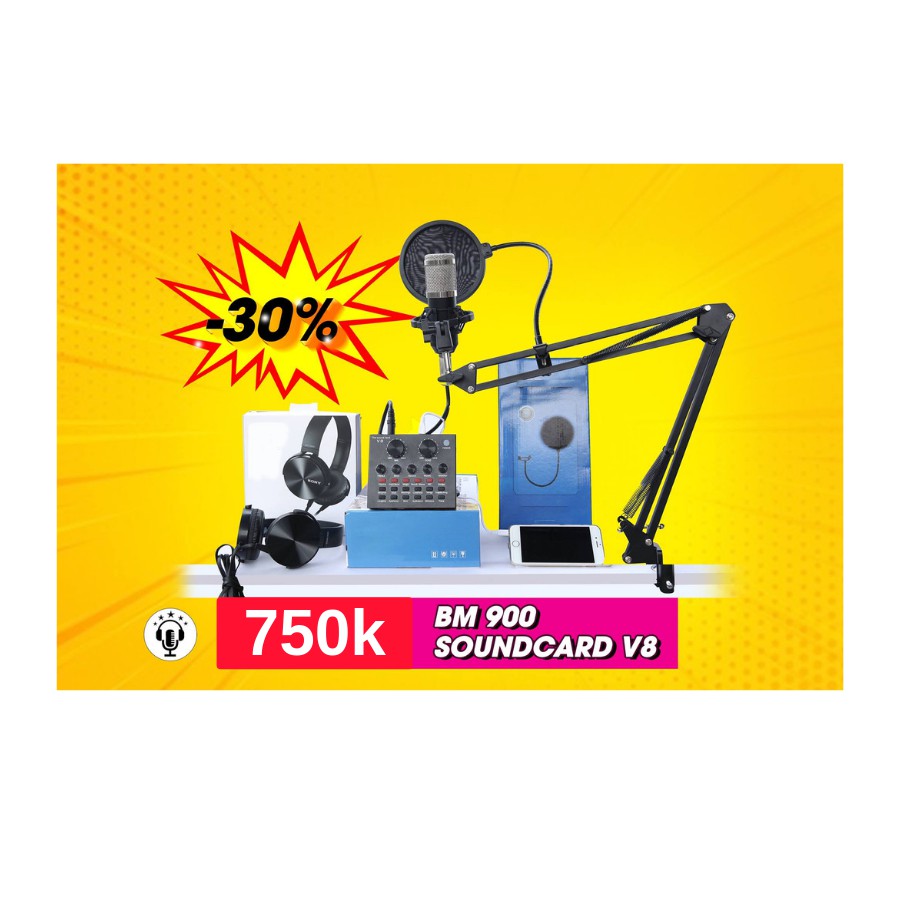 Combo full bộ Autotune V8 + MIC BM900