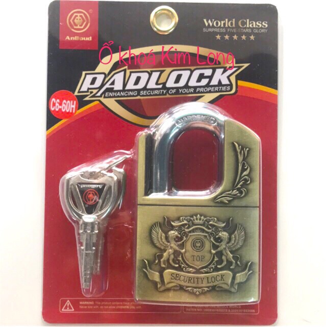 Ổ khoá PADLOCK 6 phân chống cắt khoá lại cần chìa khoá