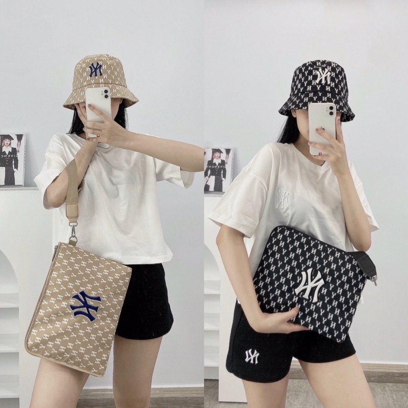 (Chuẩn hãng)Túi cầm tay MLB Monogram 29.5x23cmx2cm 2 màu HÀNG SẴN/ẢNH THẬT