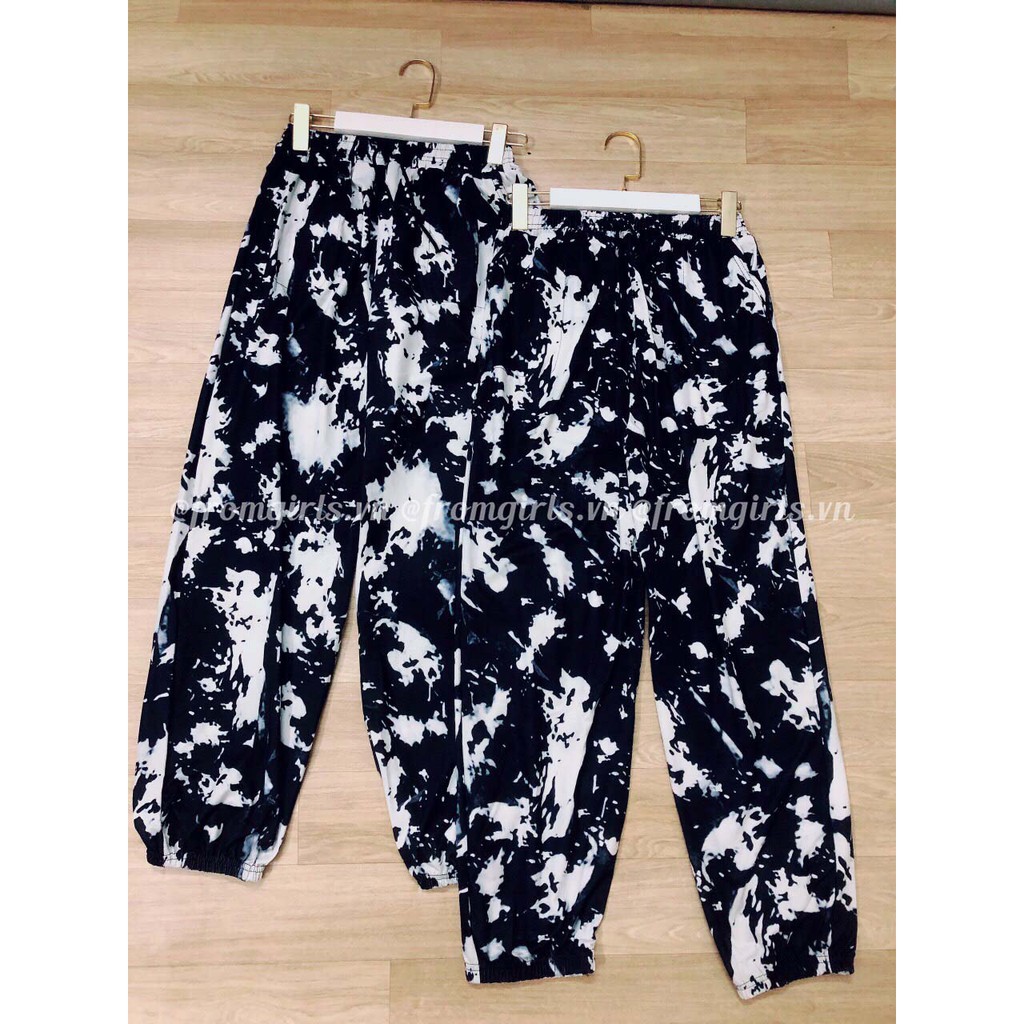 Quần jogger loang, quần jogger nỉ da cá cool ngầu ulzzang Hàn Quốc - QJG03