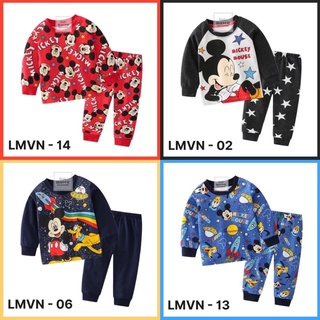 Bộ bé trai Little Maven VN bộ cotton Mickey