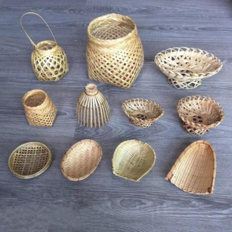Mây tre đan mini/ phụ kiện mây tre đan mini decor 25k/cái