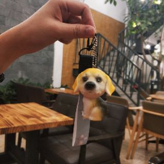 Móc khoá chó kèm dây